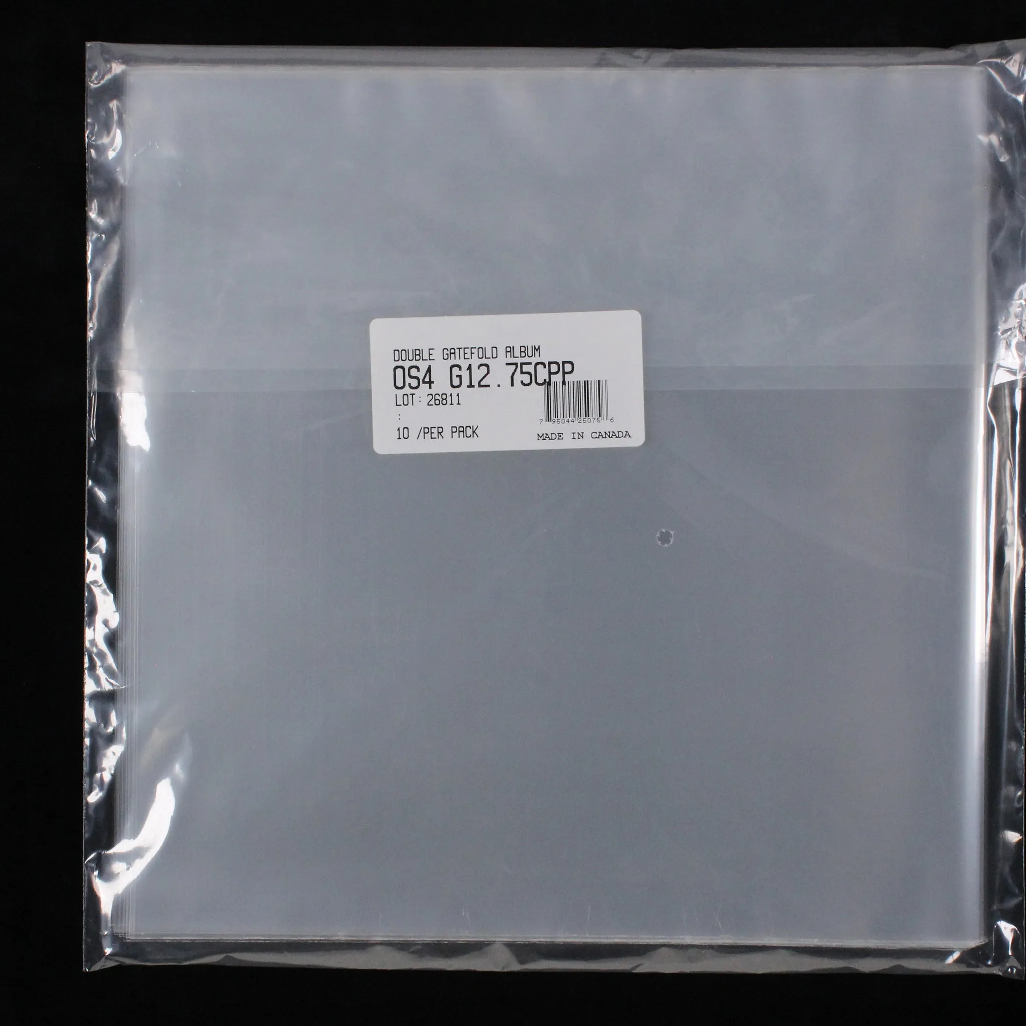 12.75" Gatefold Outer Sleeves w/ No Flaps - 4mil (10 pack)