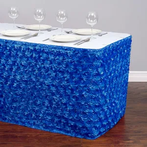 14 ft. Rosette Satin Table Skirt (13 Colors)