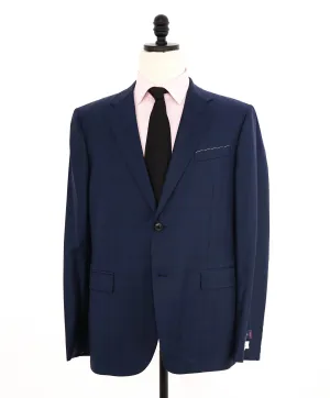 $1,500 ERMENEGILDO ZEGNA - By BARNEYS "Trofeo" Navy Wool Check Suit - 44R