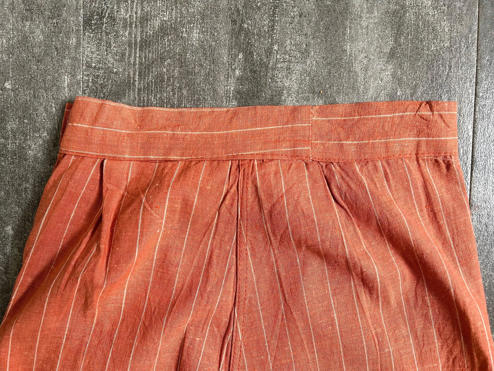 1930s 1940s striped pants . vintage trousers . size xxs to xs