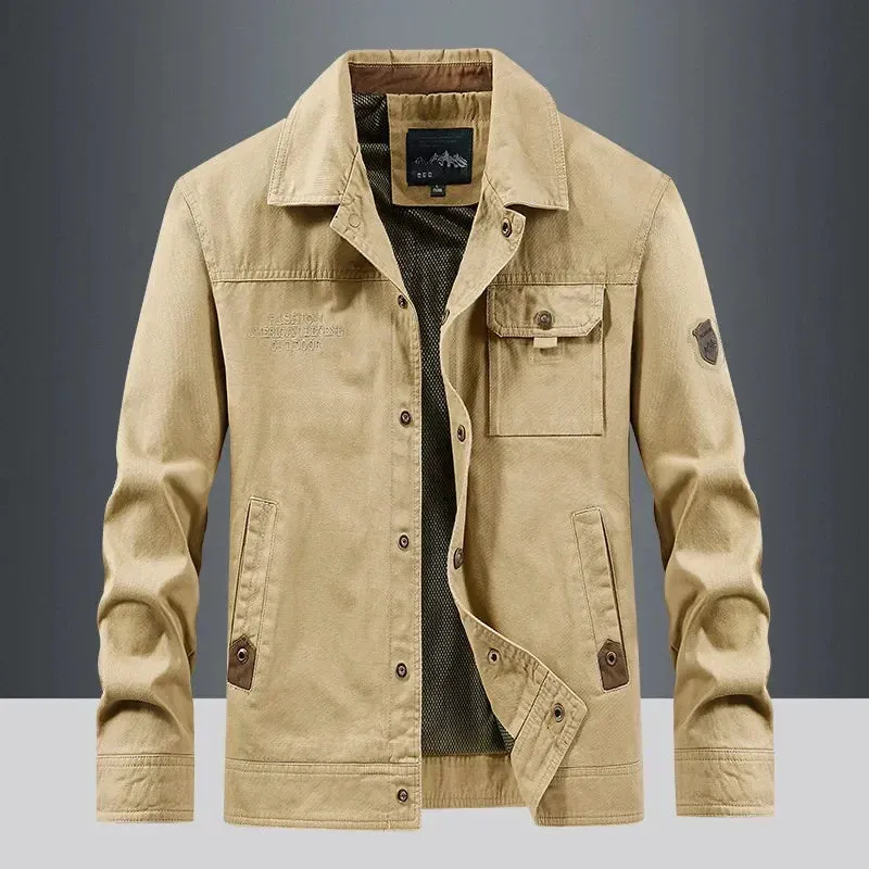 2025Waterproof Tactical Jacket Men Spring Autumn Multi-pocket Wear-resistant Windbreaker Coat Military Thin Cargo Jackets