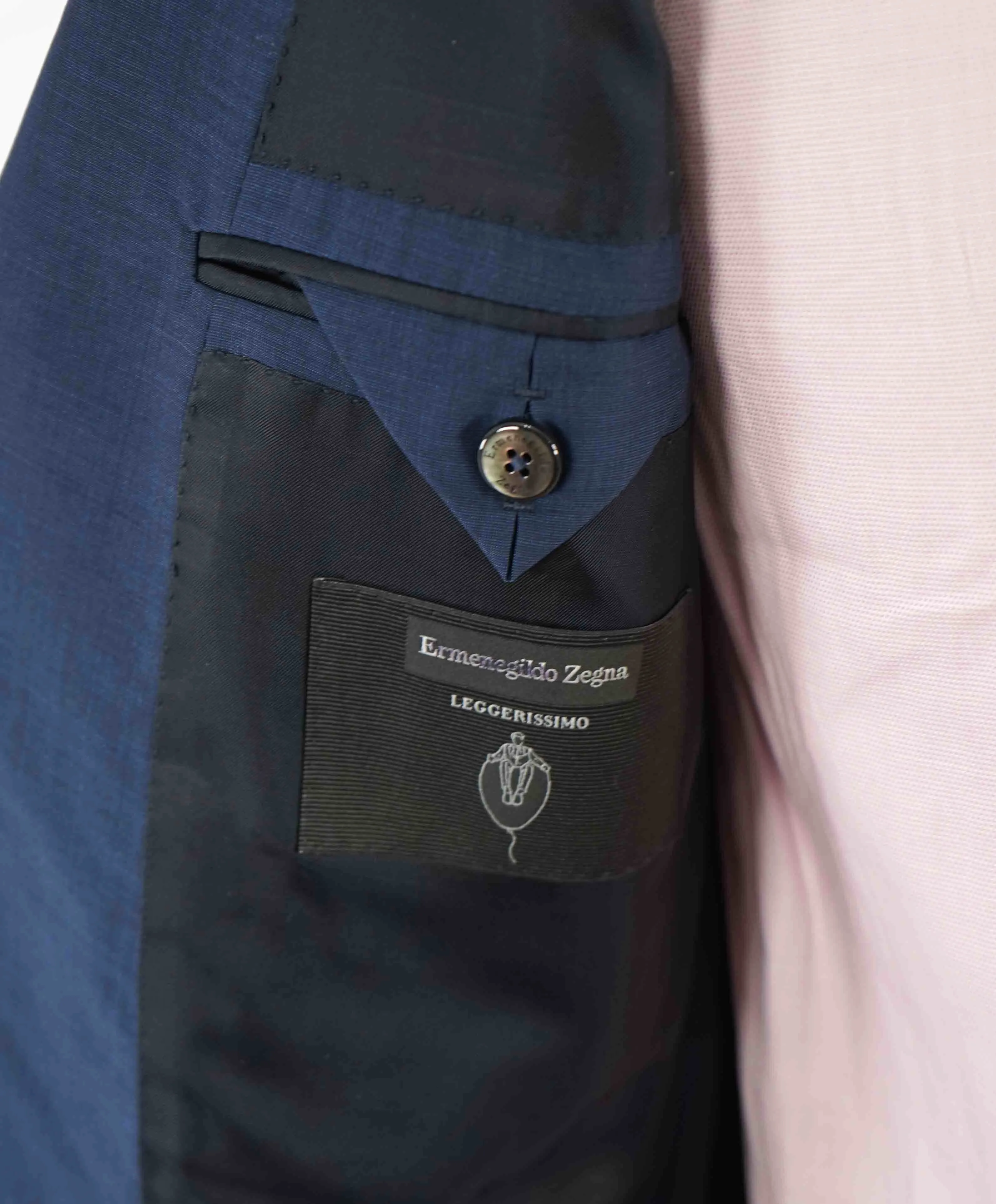 $4,995 ERMENEGILDO ZEGNA -“LEGGERISSIMO" Premium SILK Blue Suit - 40R