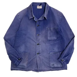 80's Vintage German Military Herringbone Twill Work Jacket / 1