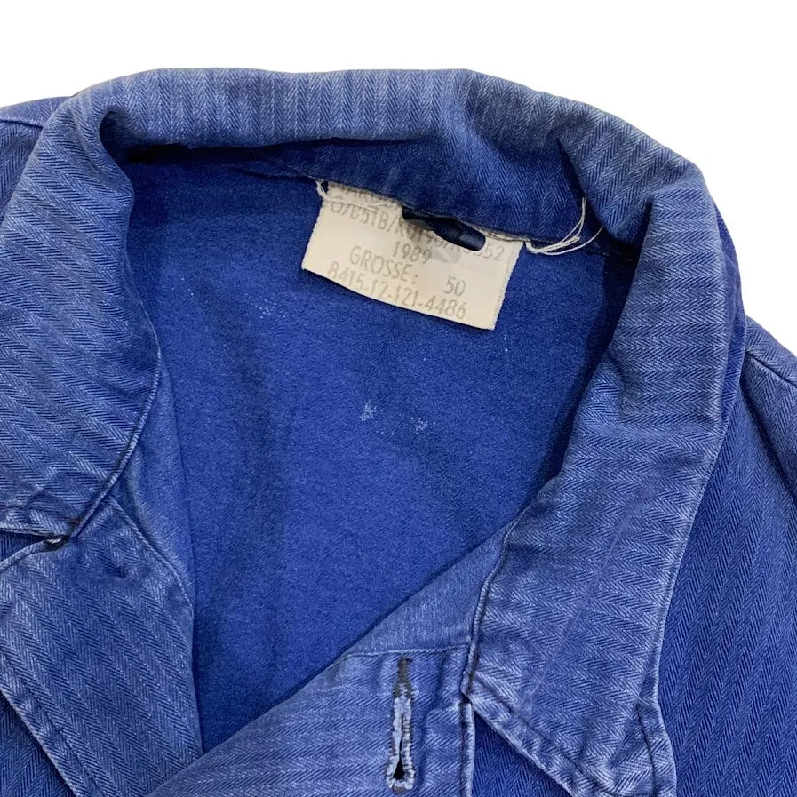 80's Vintage German Military Herringbone Twill Work Jacket / 2