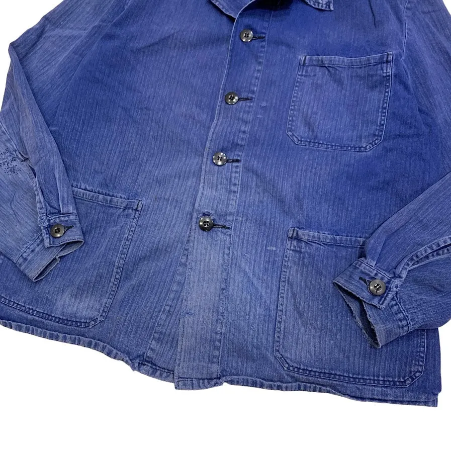 80's Vintage German Military Herringbone Twill Work Jacket / 2