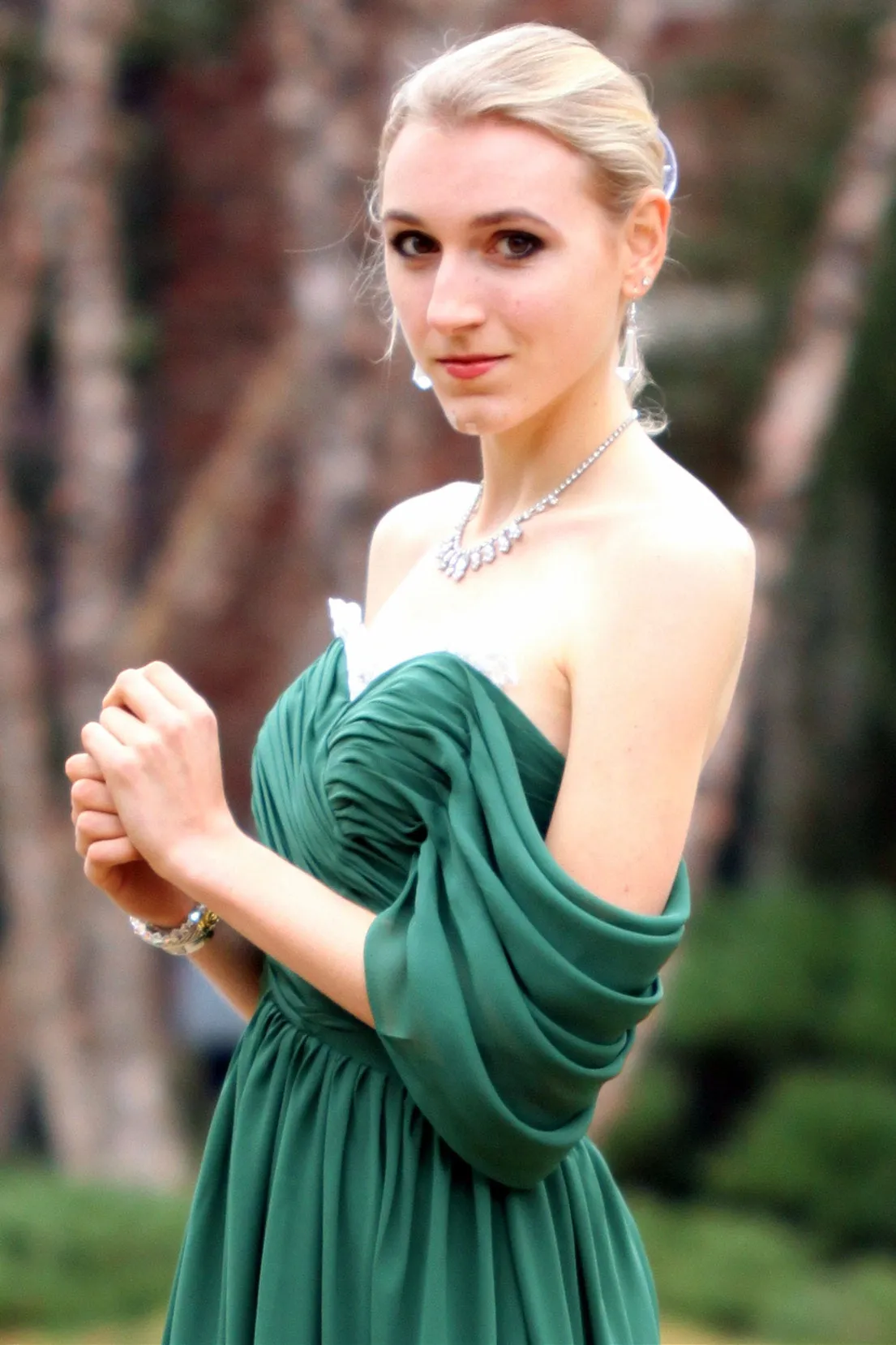 A-line Sweetheart Floor Length Chiffon Lace Backless Prom Dress