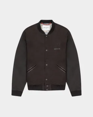 AIR WEAR AVIATOR BOMBER JACKET IN BLACK