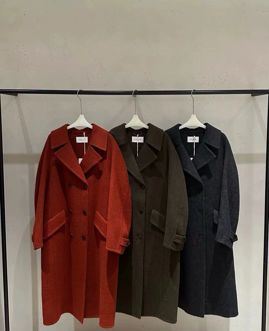 Alpaca Wool Double-Breasted Coat