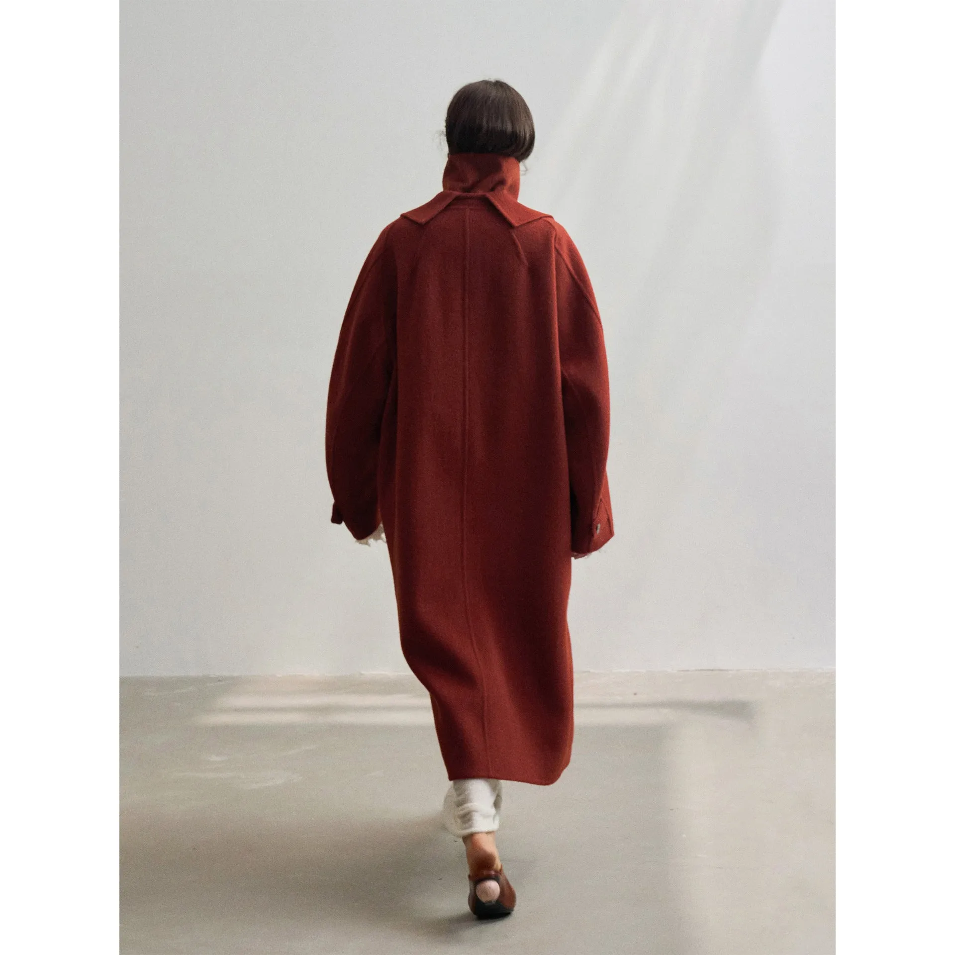 Alpaca Wool Double-Breasted Coat