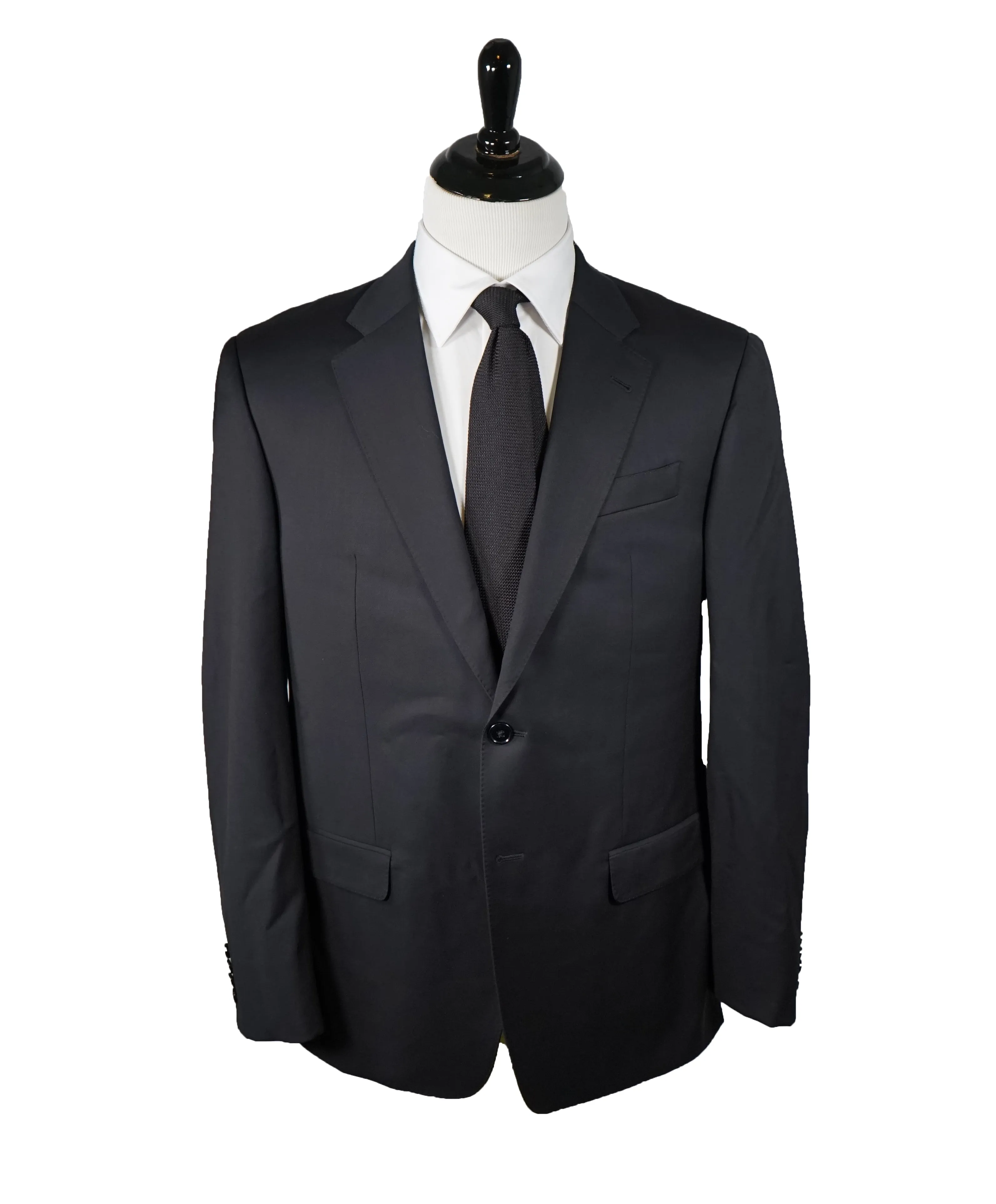 ARMANI COLLEZIONI - “G Line” Natural Stretch Solid Navy Suit - 44R