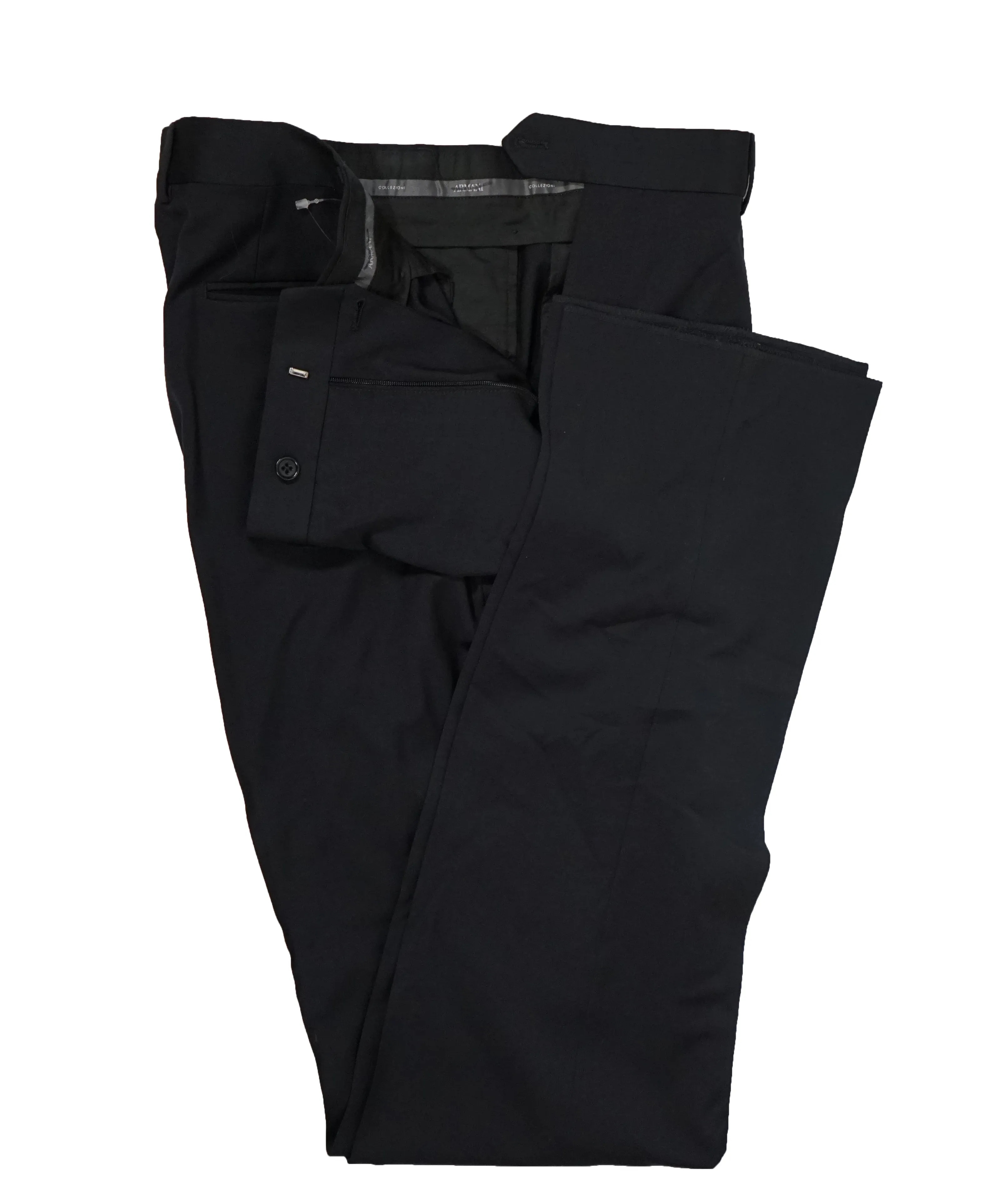 ARMANI COLLEZIONI - “G Line” Natural Stretch Solid Navy Suit - 44R