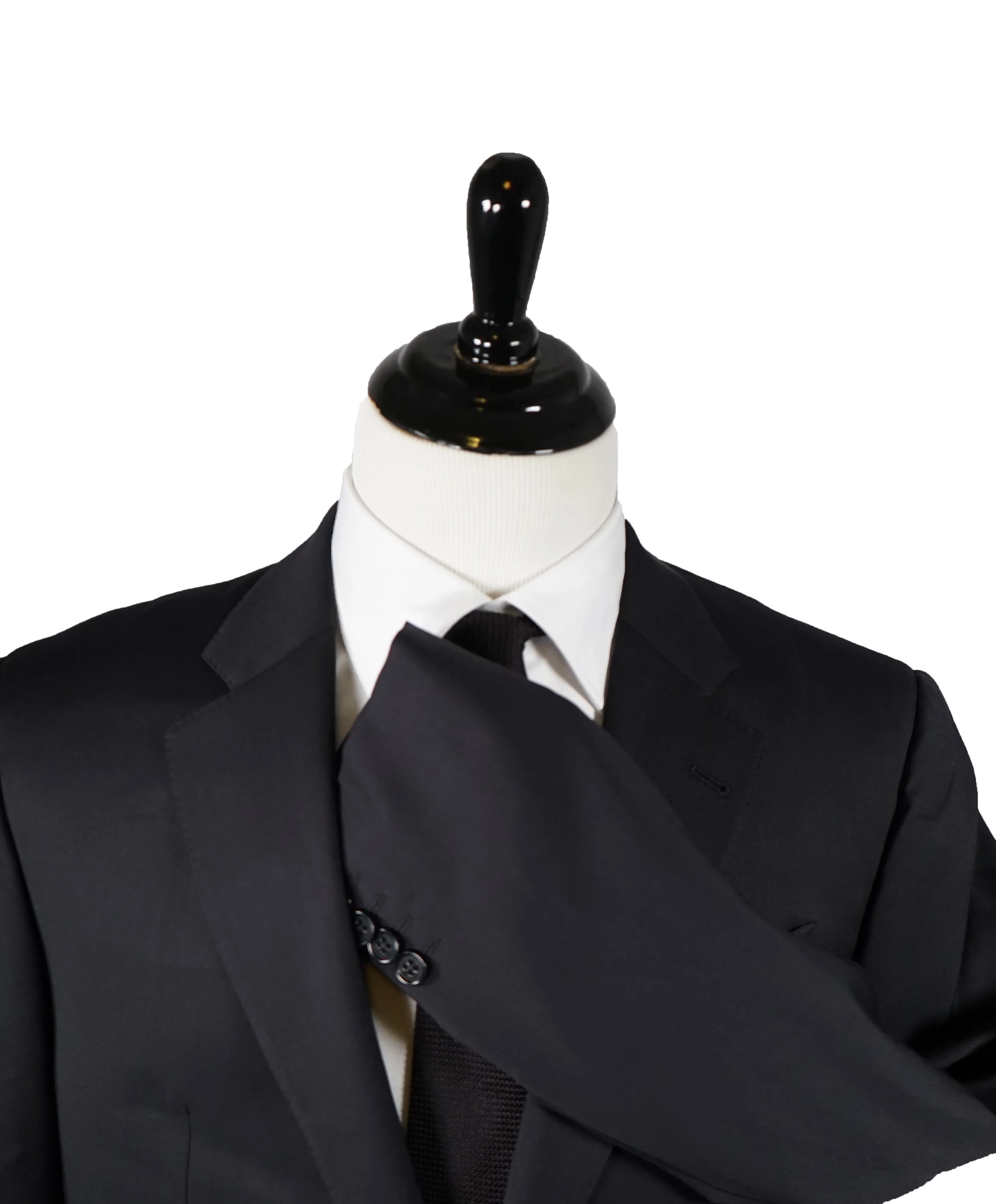 ARMANI COLLEZIONI - “G Line” Natural Stretch Solid Navy Suit - 44R