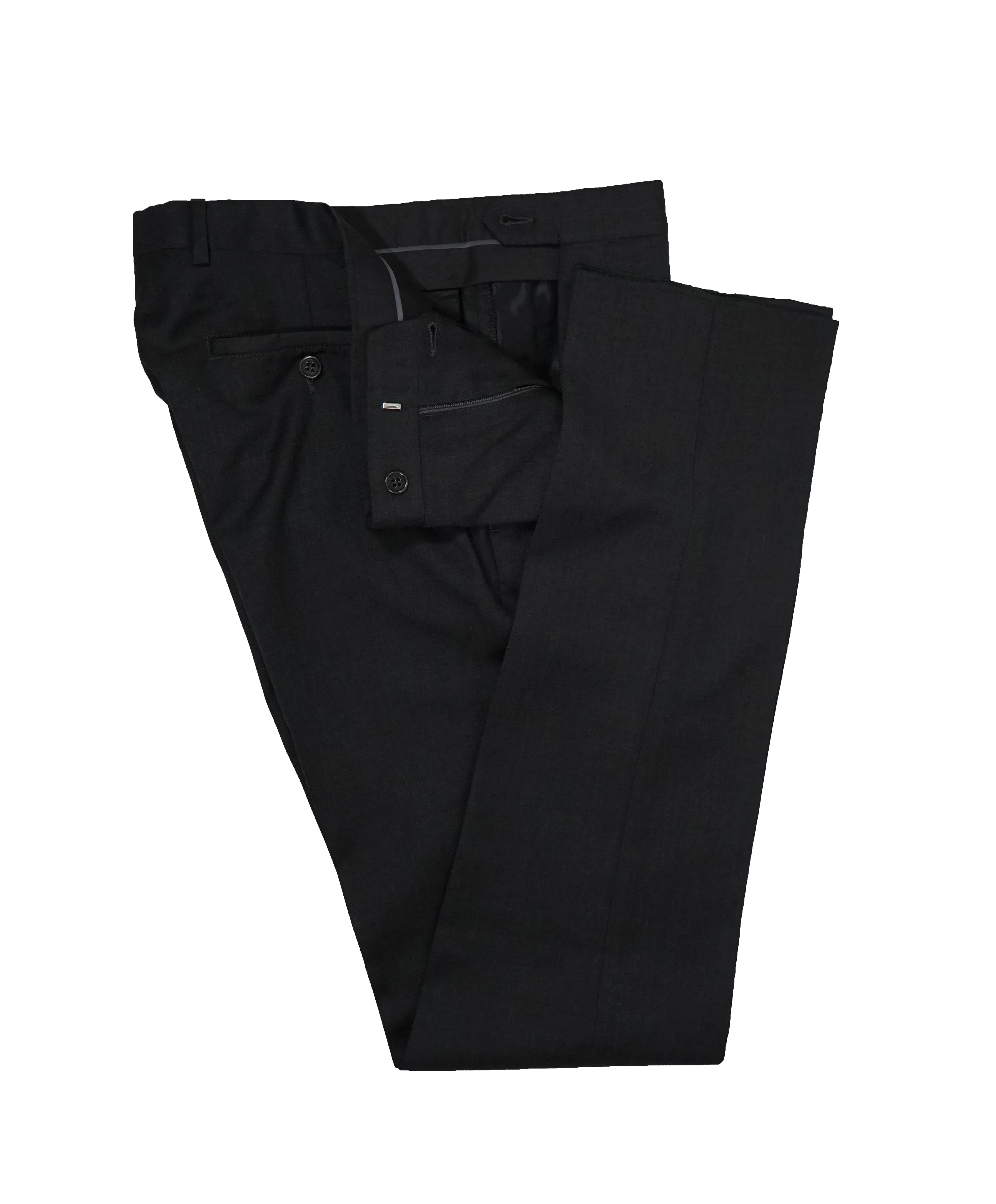 ARMANI COLLEZIONI - Peak Lapel 1-Button Slim Charcoal Suit - 38R