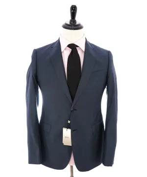 ARMANI COLLEZIONI - "M Line"Slim Modern Pastel Blue Notch Lapel Suit - 40R
