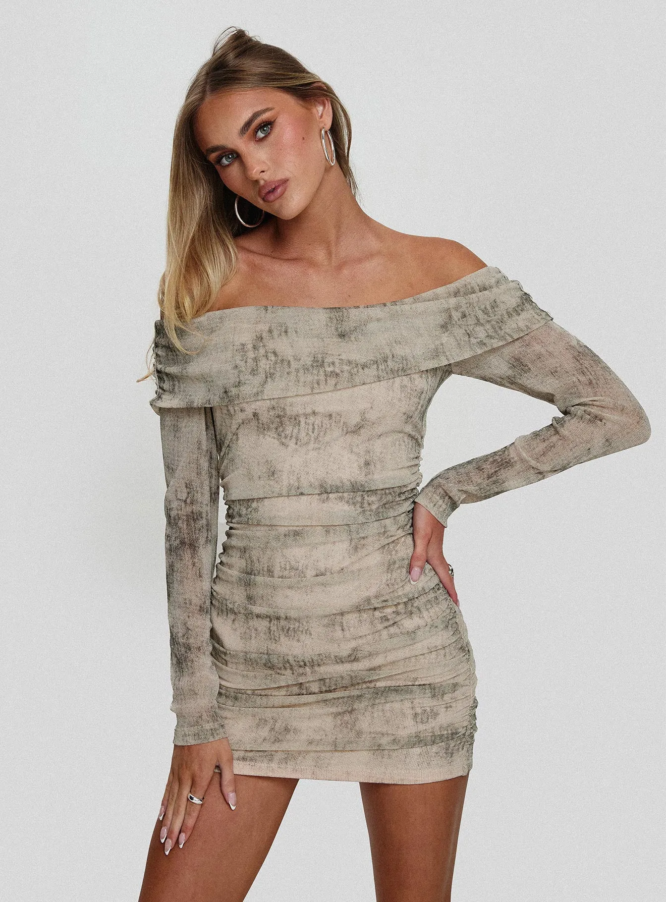 Artefact Off The Shoulder Mini Dress Multi