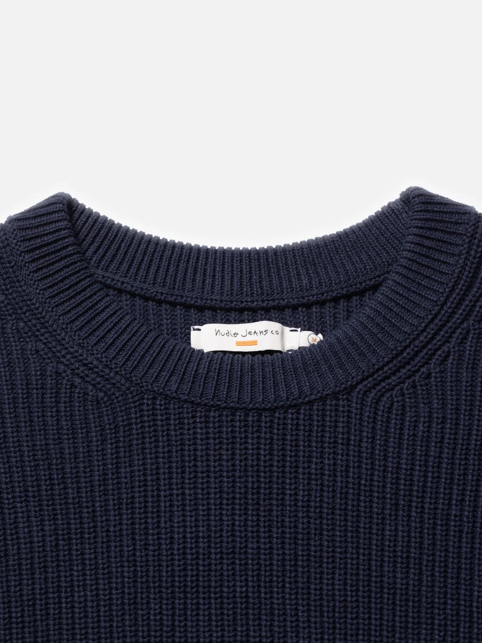 august rib cotton sweater in navy