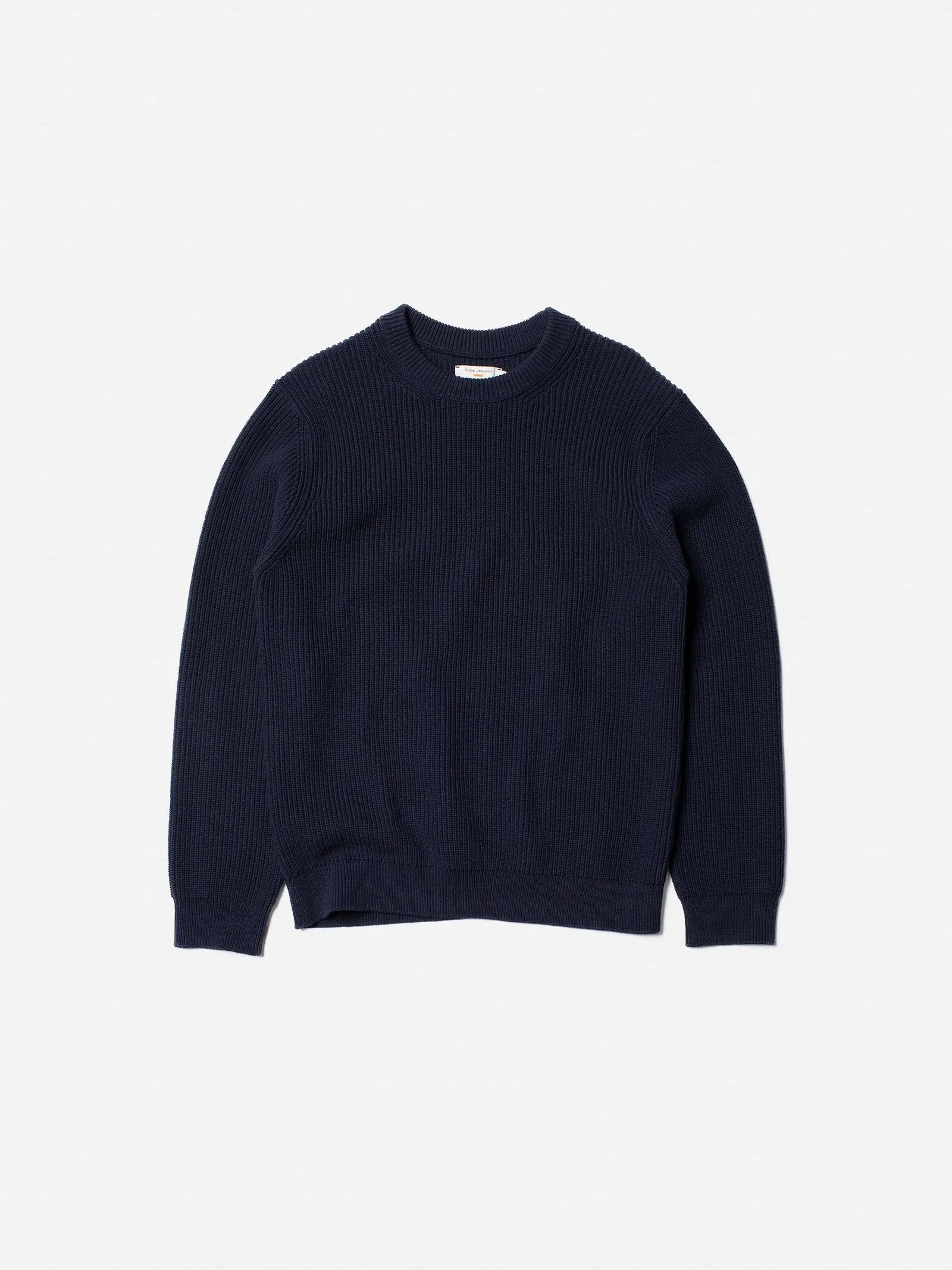 august rib cotton sweater in navy