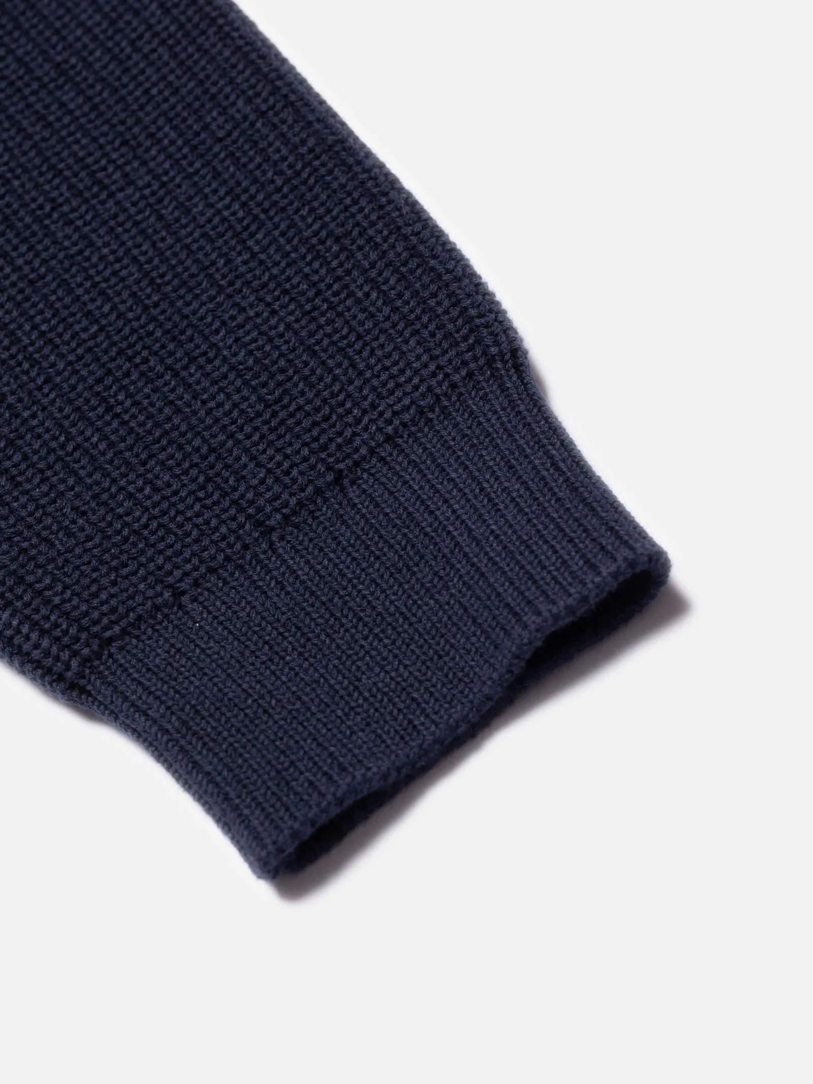 august rib cotton sweater in navy