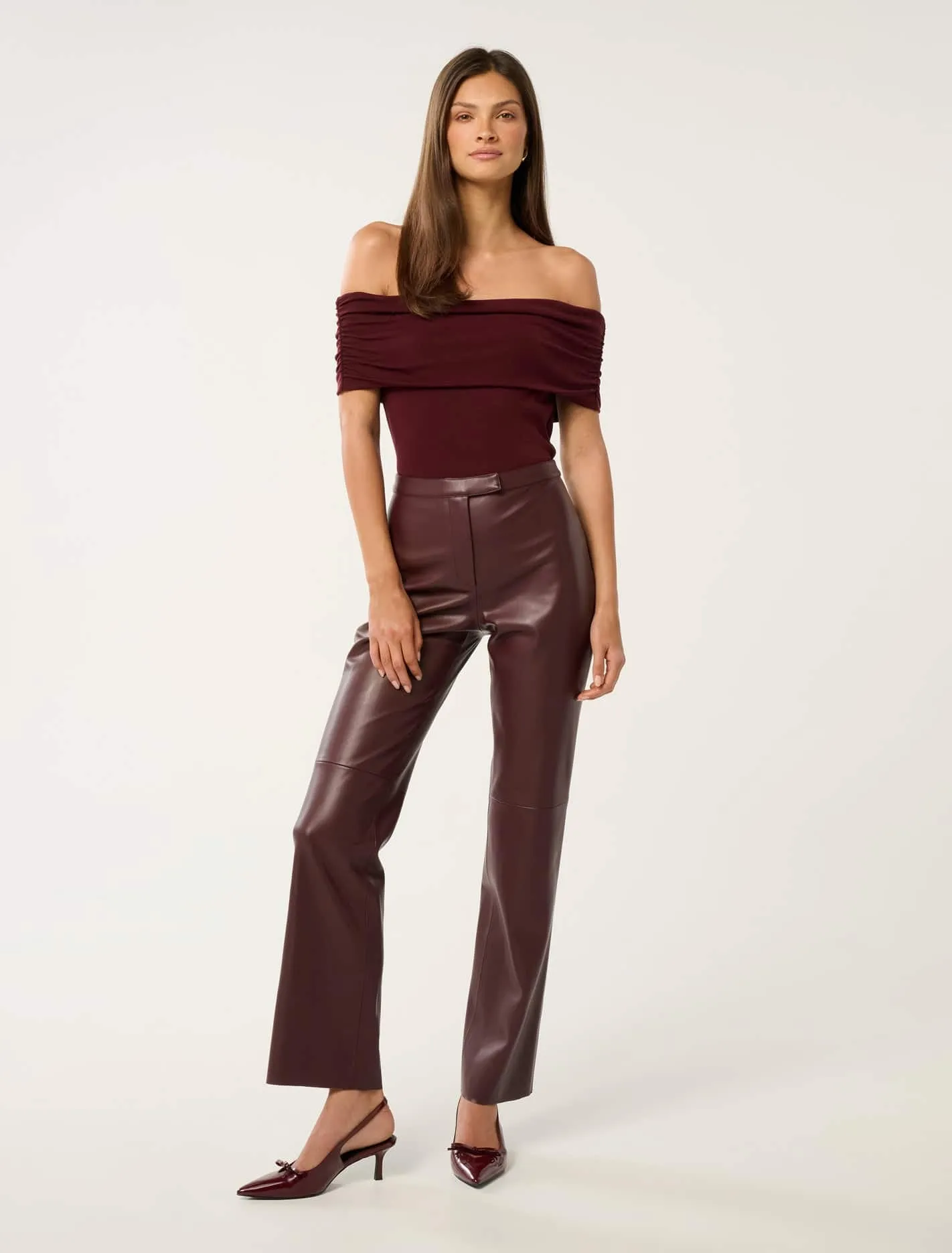Bailee Vegan Leather Slim Pants