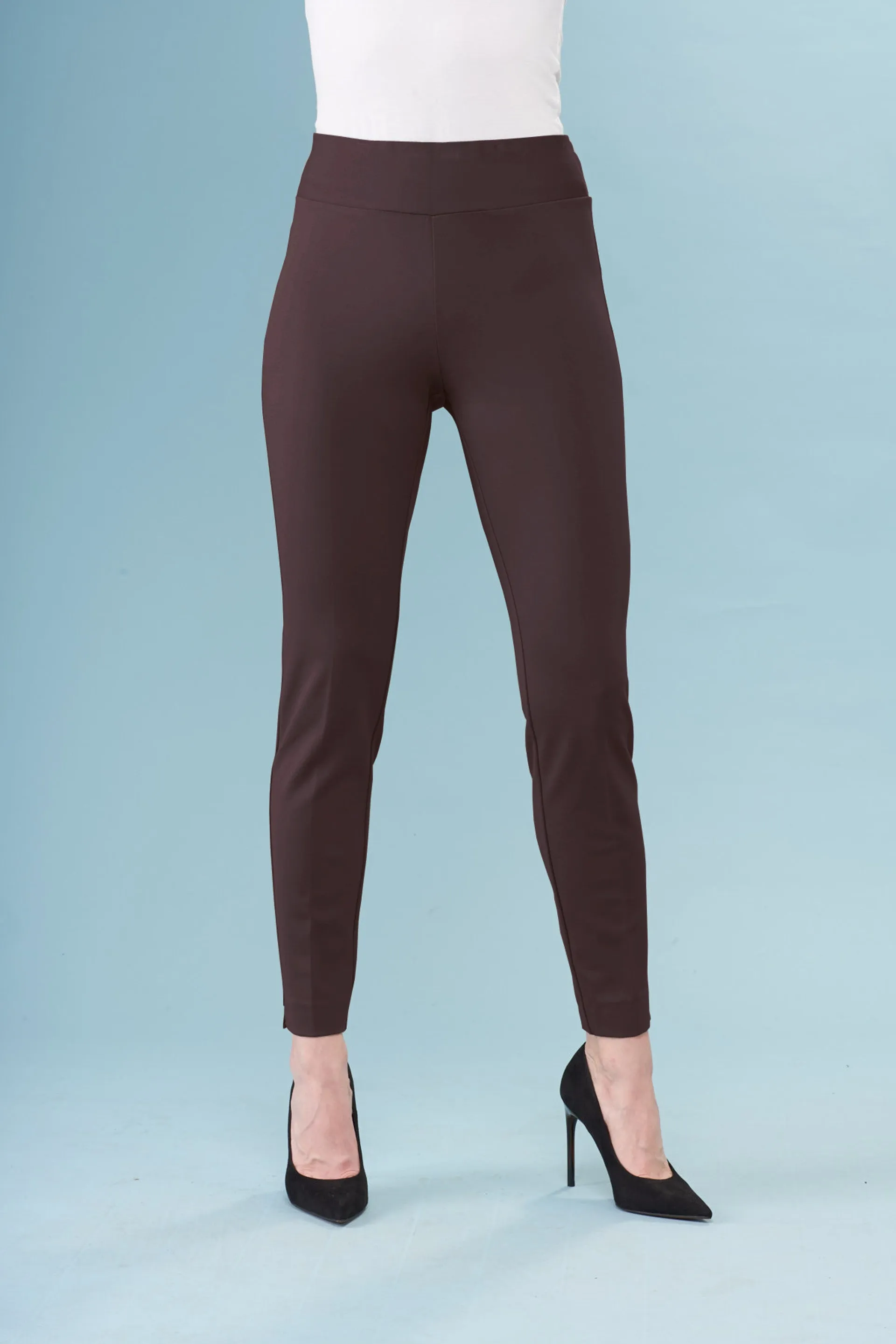 BCP8909SKB Solid Scuba Skinny Pants