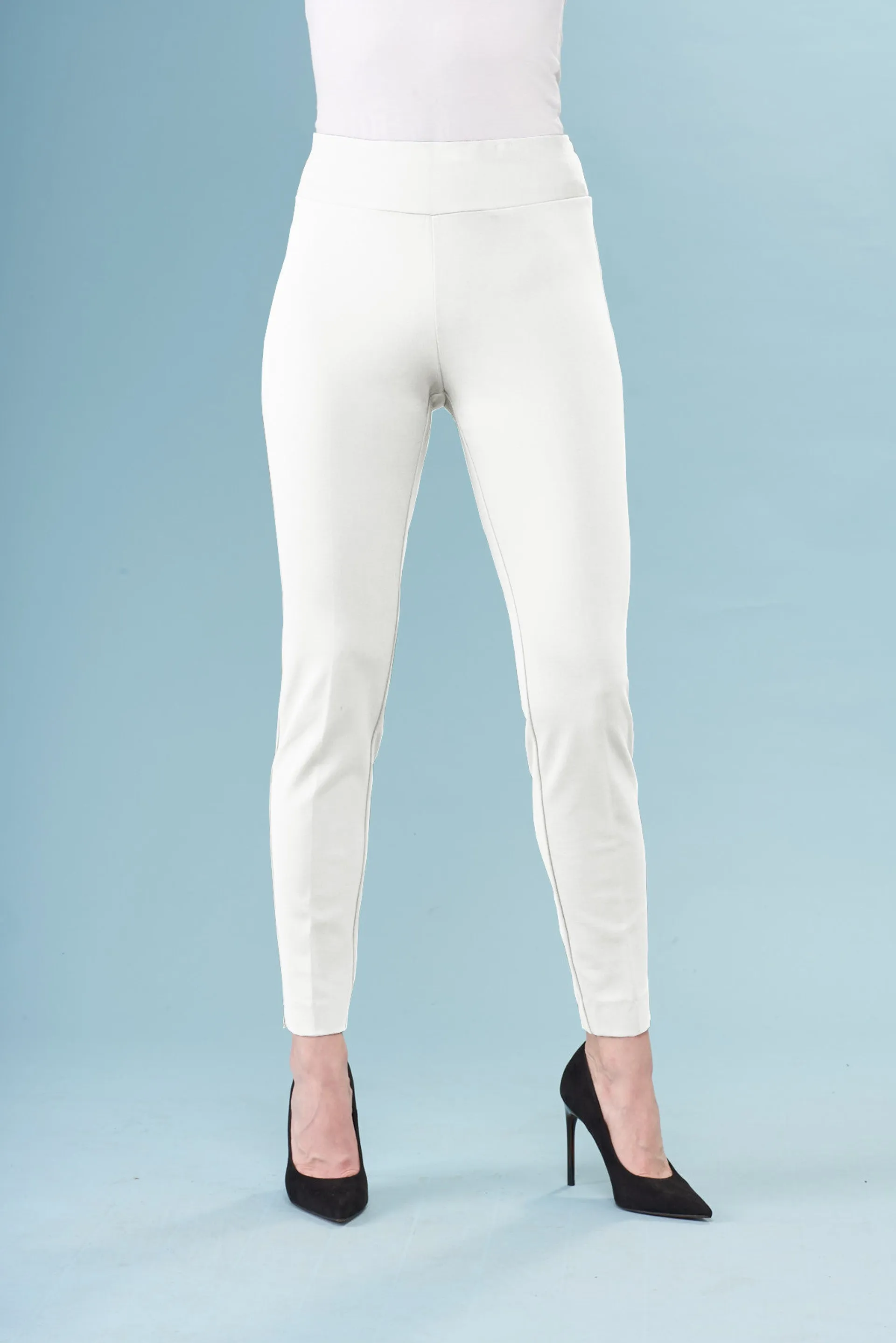 BCP8909SKB Solid Scuba Skinny Pants