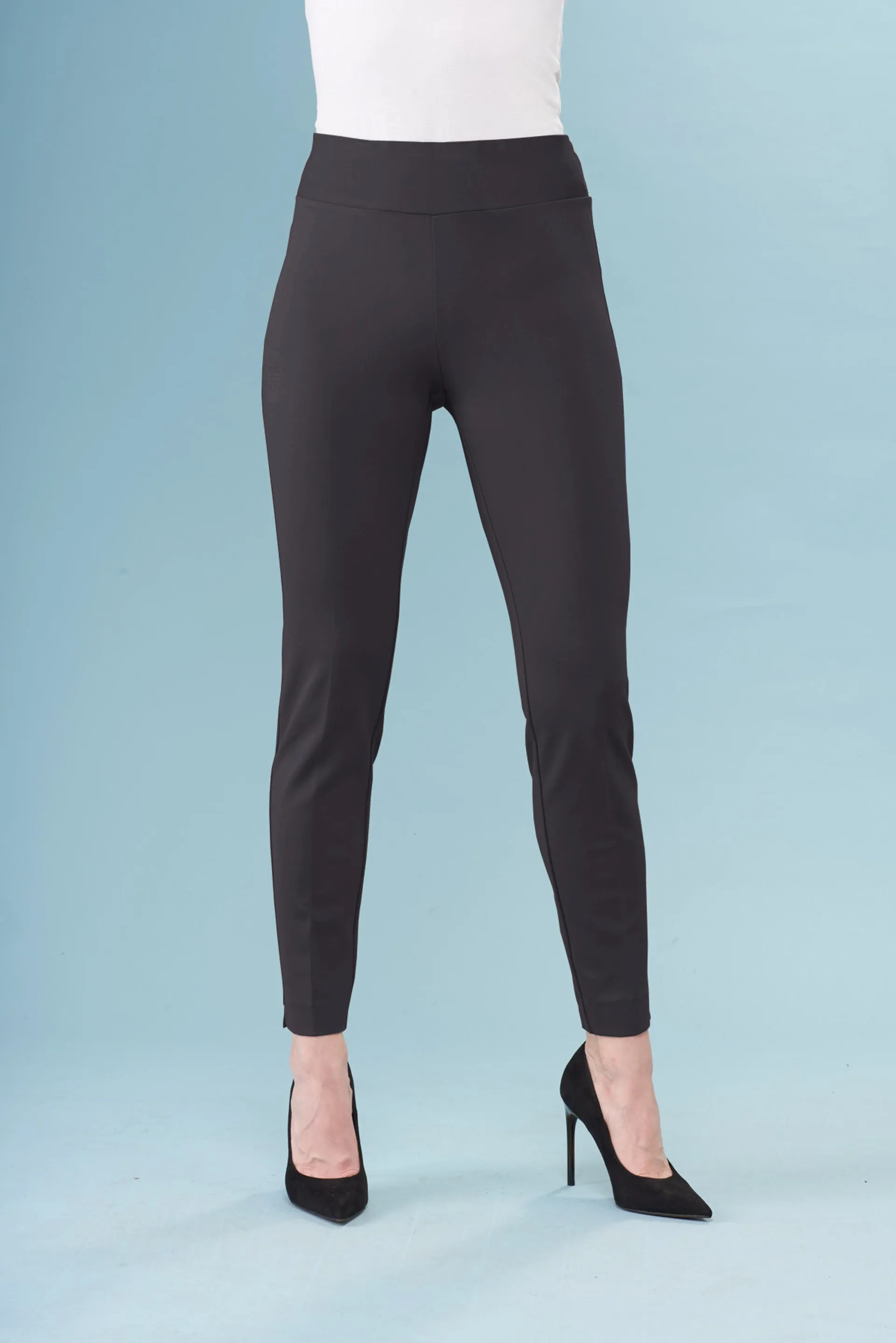 BCP8909SKB Solid Scuba Skinny Pants
