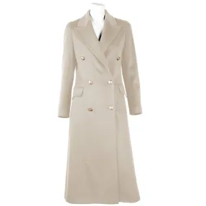 Beige Wool Vergine Jackets & Coat