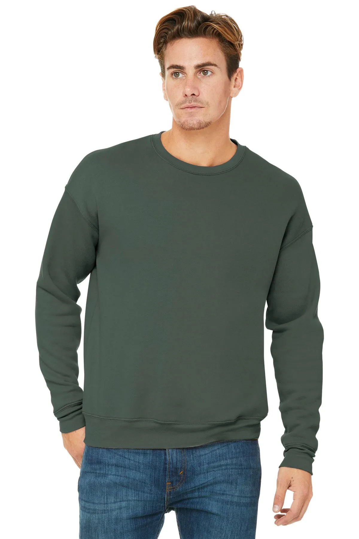 BELLA CANVAS  Unisex Sponge Fleece Drop Shoulder Sweatshirt. BC3945 Military Green