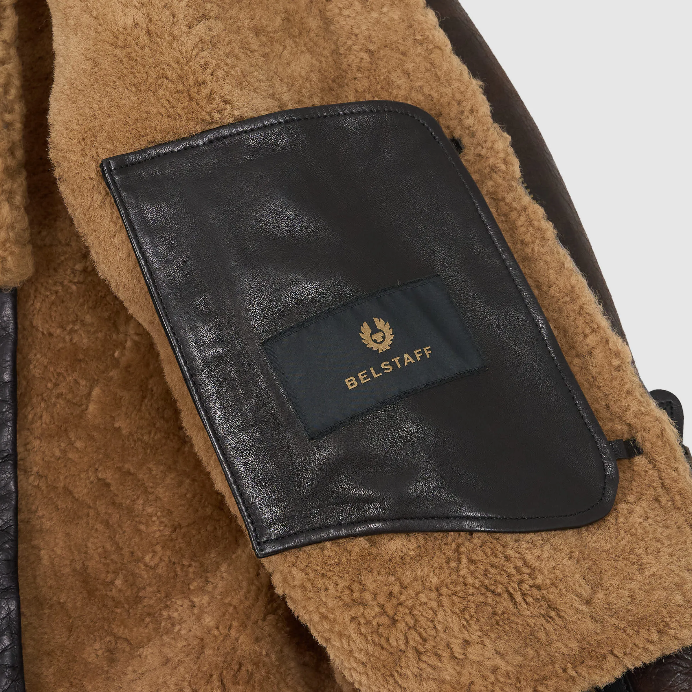 Belstaff Ladies Aviator Shearling Leather Jacket