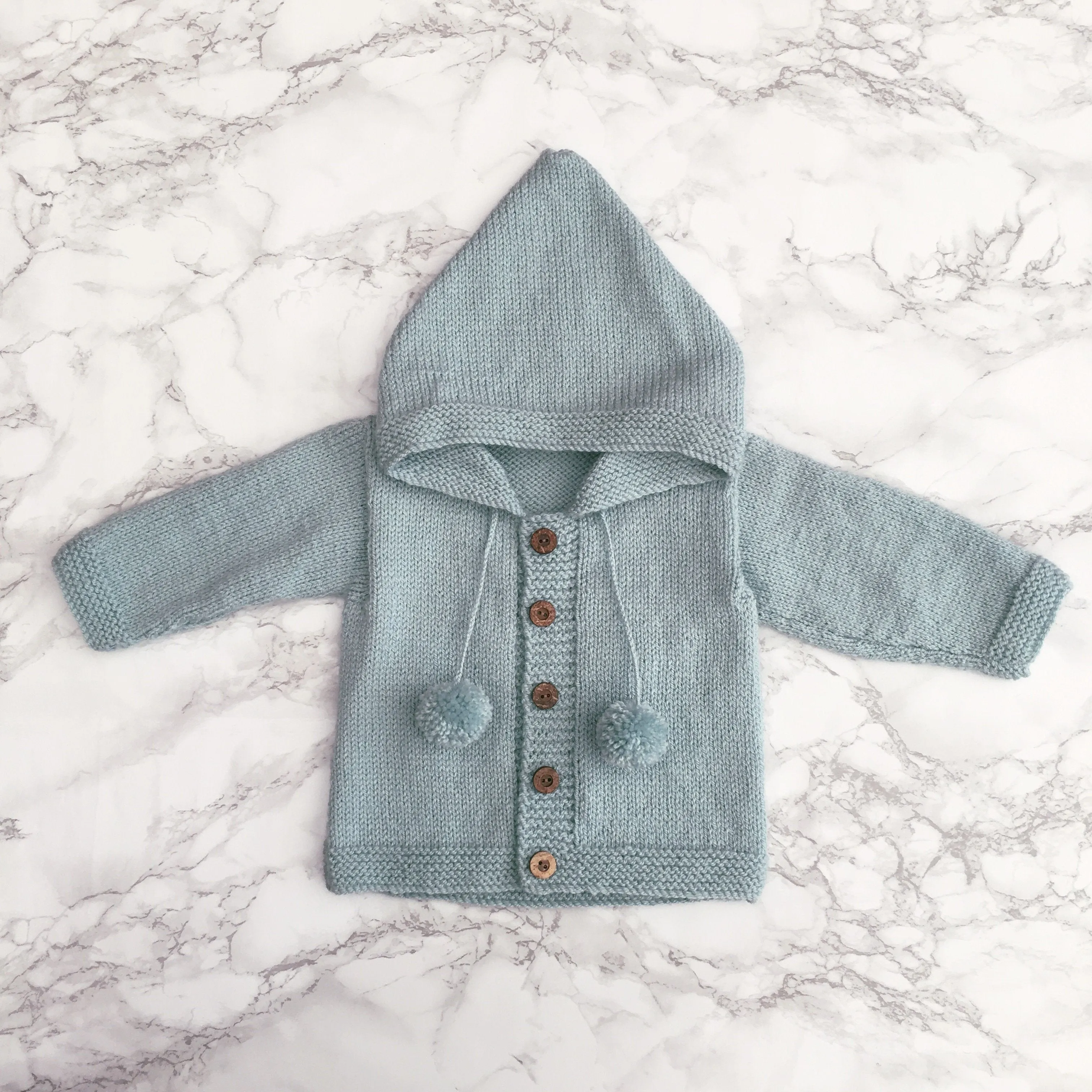 Bespoke Duck Egg Pom Pom Hoodie