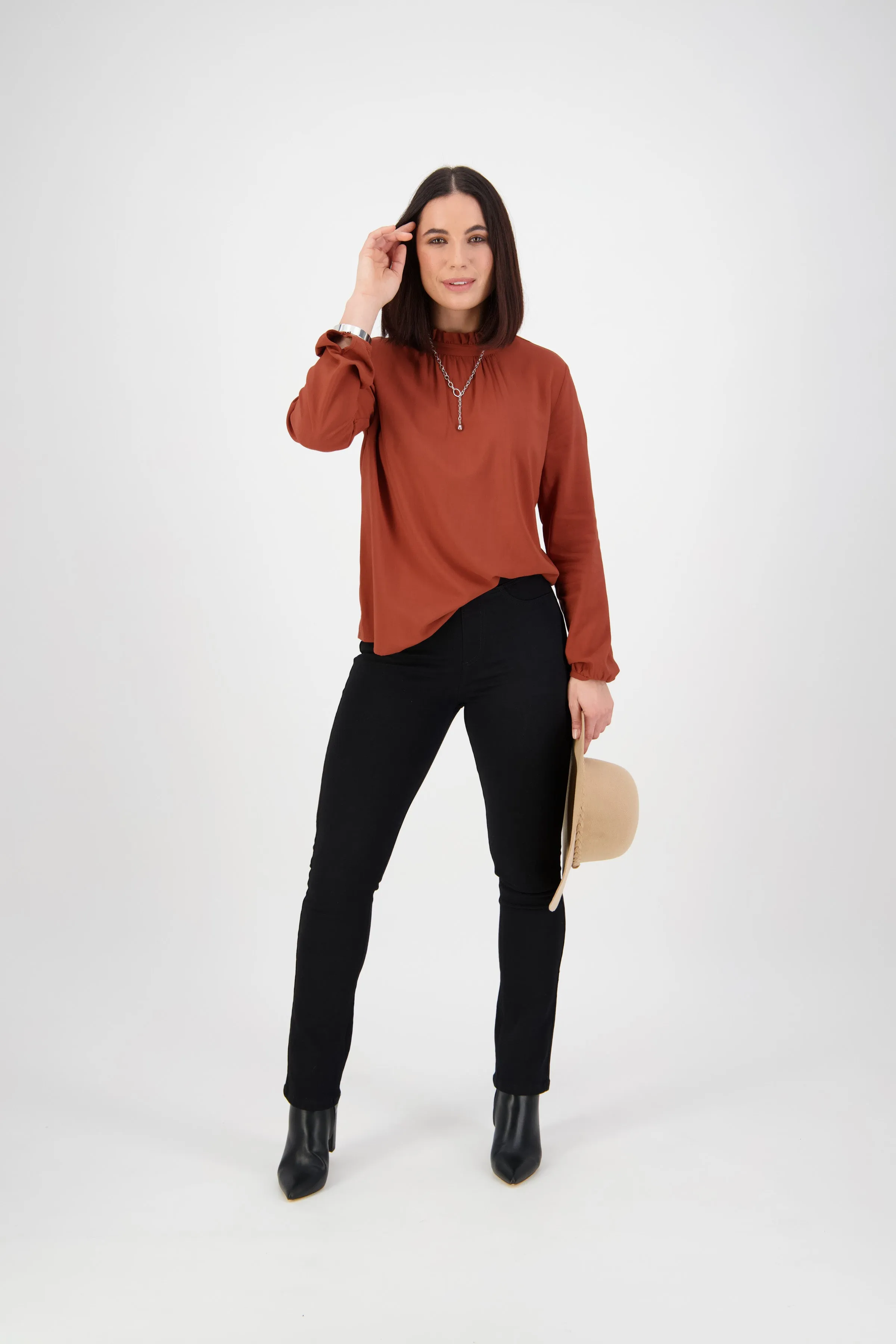 Black Knit Denim Pant