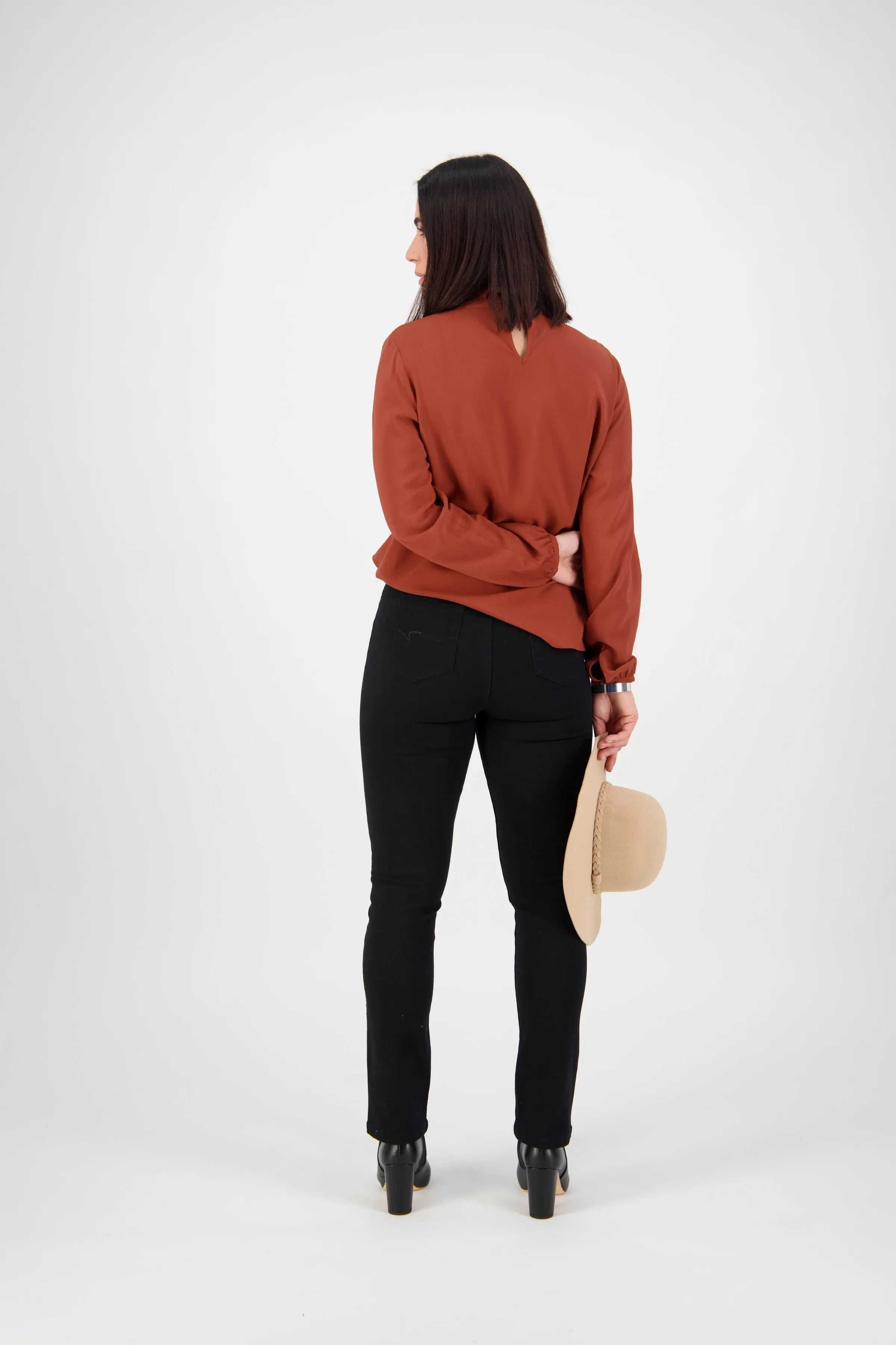 Black Knit Denim Pant