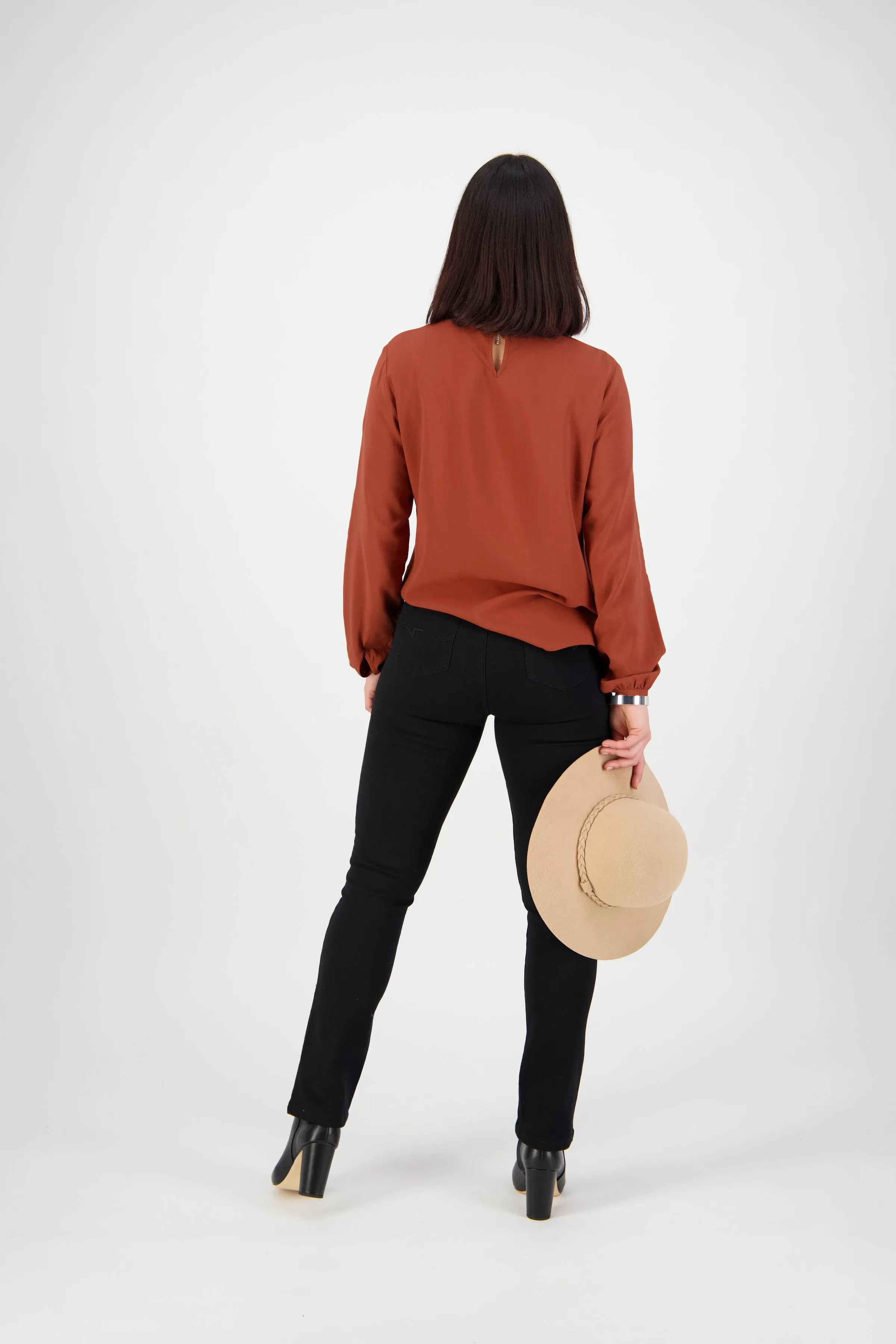 Black Knit Denim Pant
