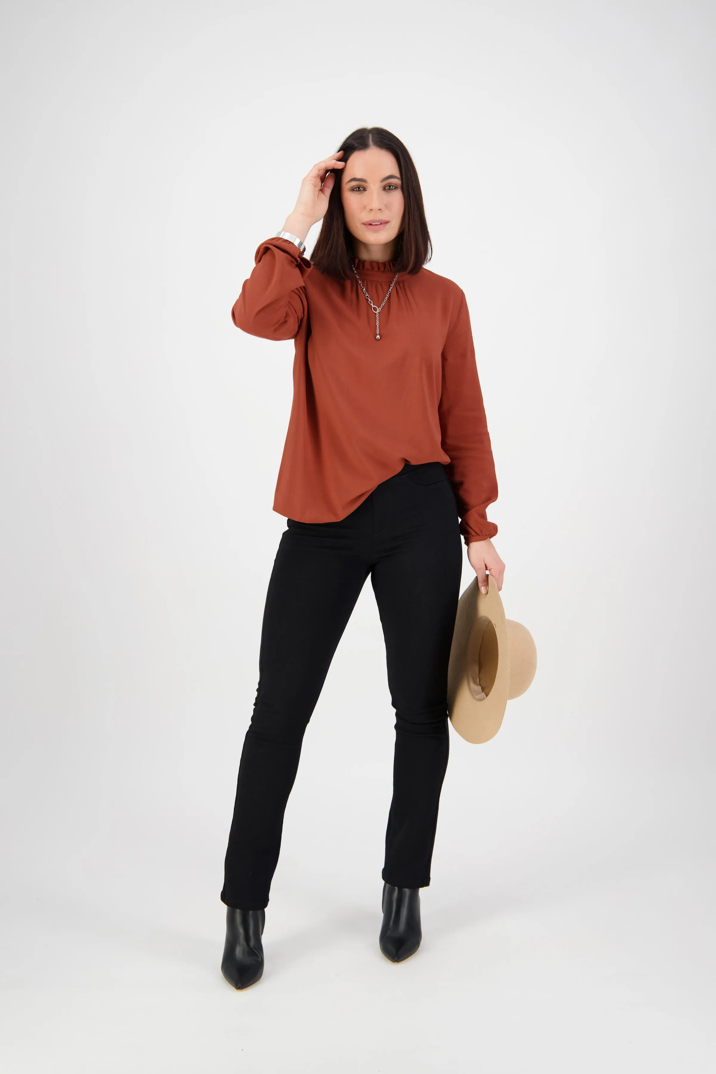 Black Knit Denim Pant