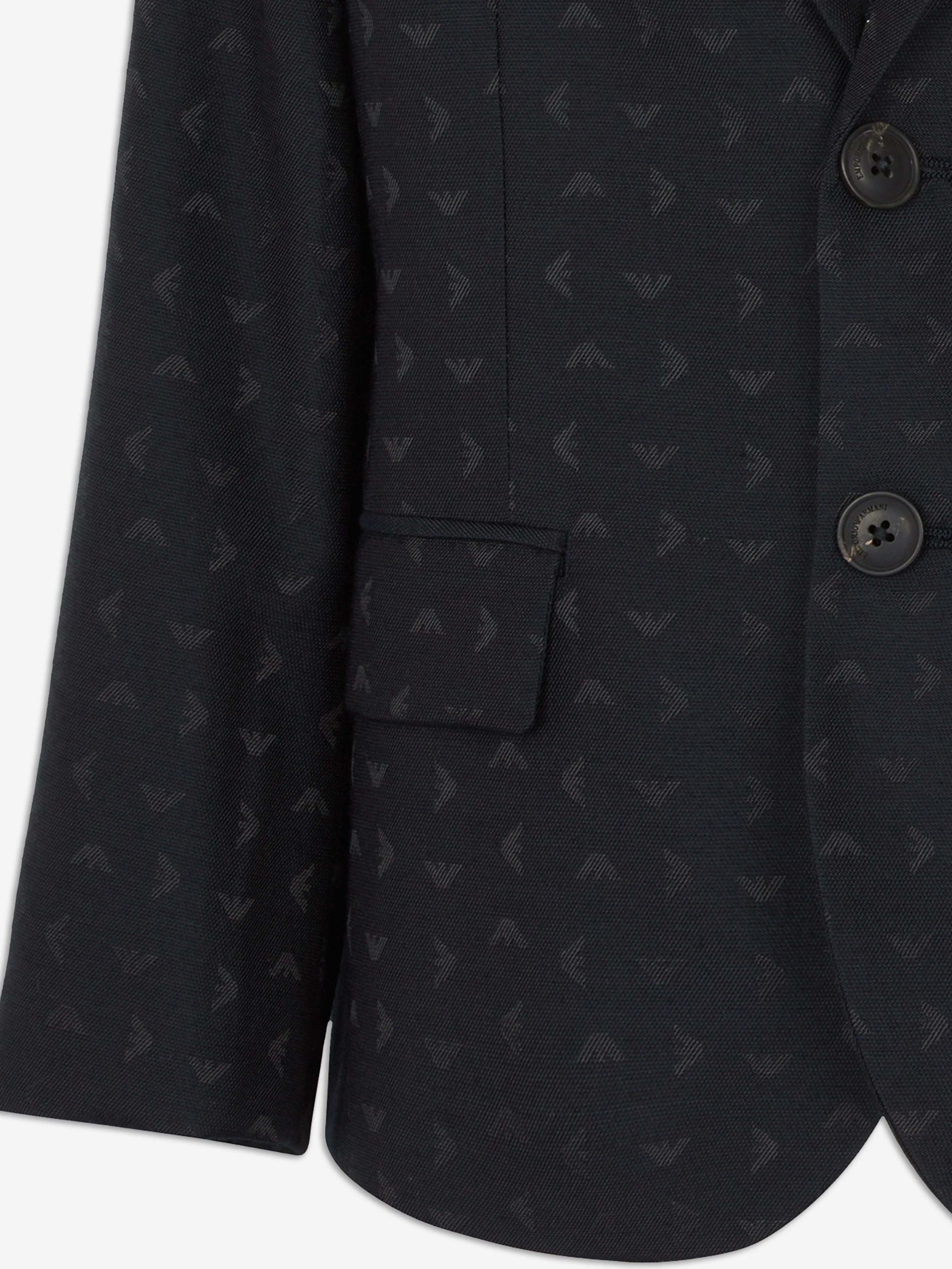 Boys Logo Blazer in Navy