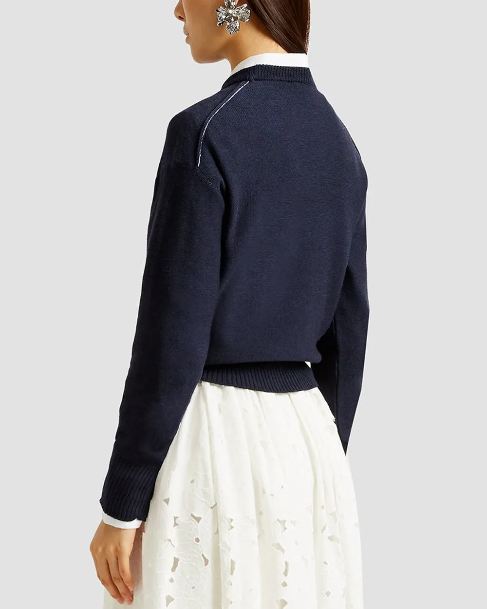 Bright Indigo Cropped Sweater