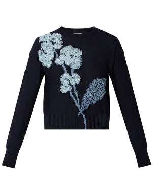 Bright Indigo Cropped Sweater