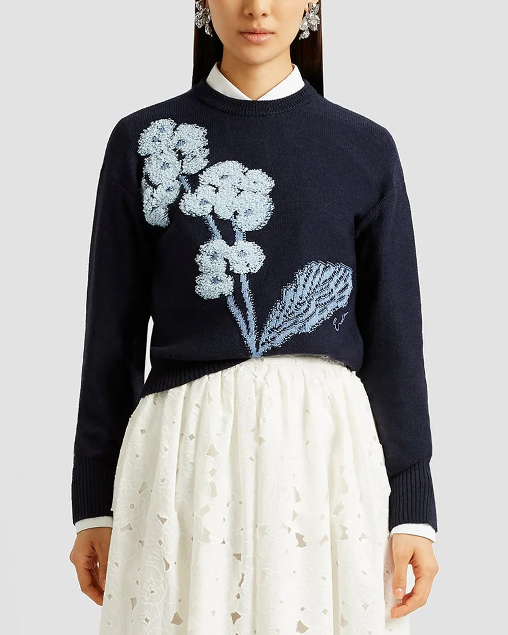 Bright Indigo Cropped Sweater