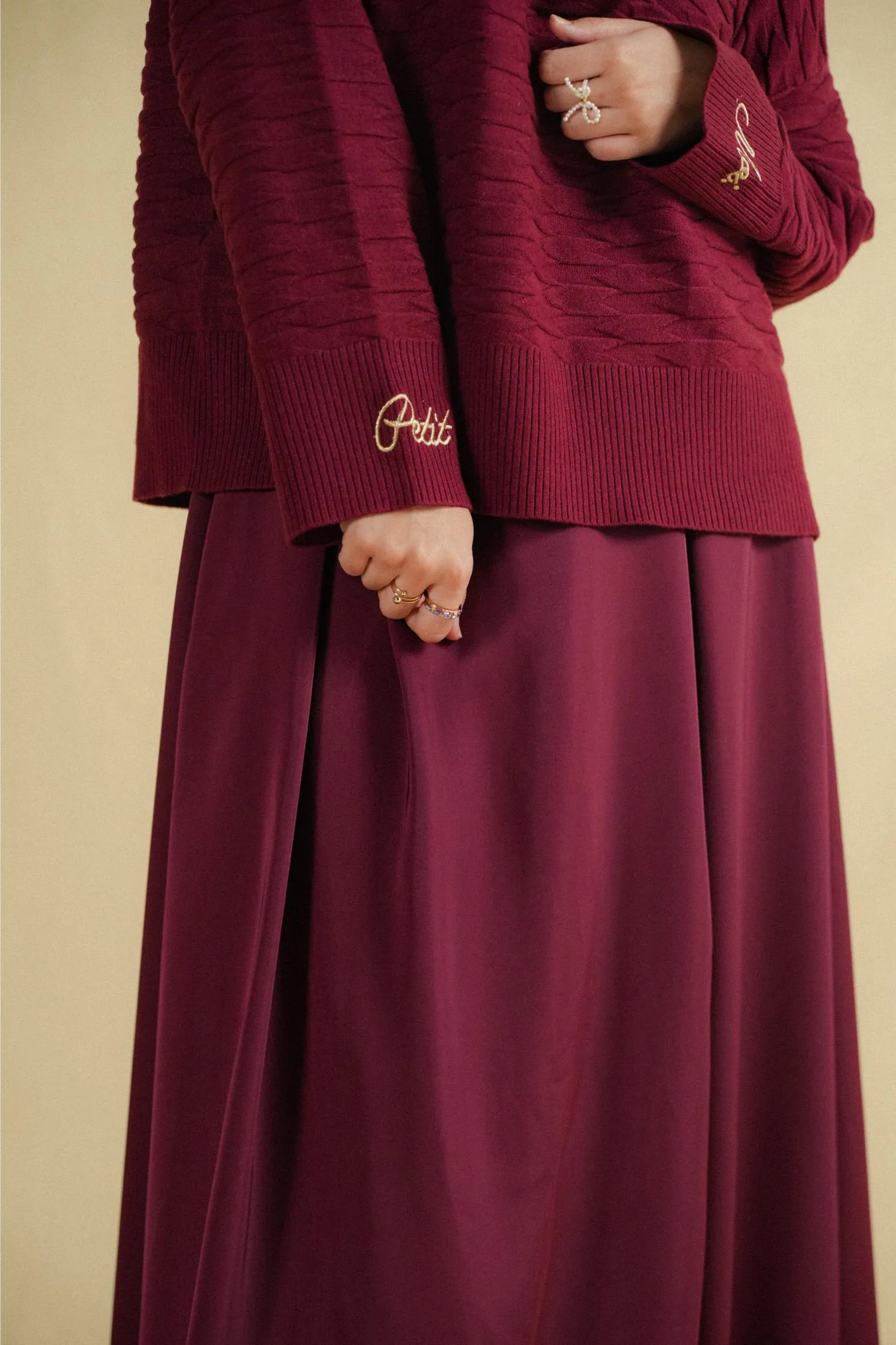 BUBBLE SKIRT IN BURGUNDY
