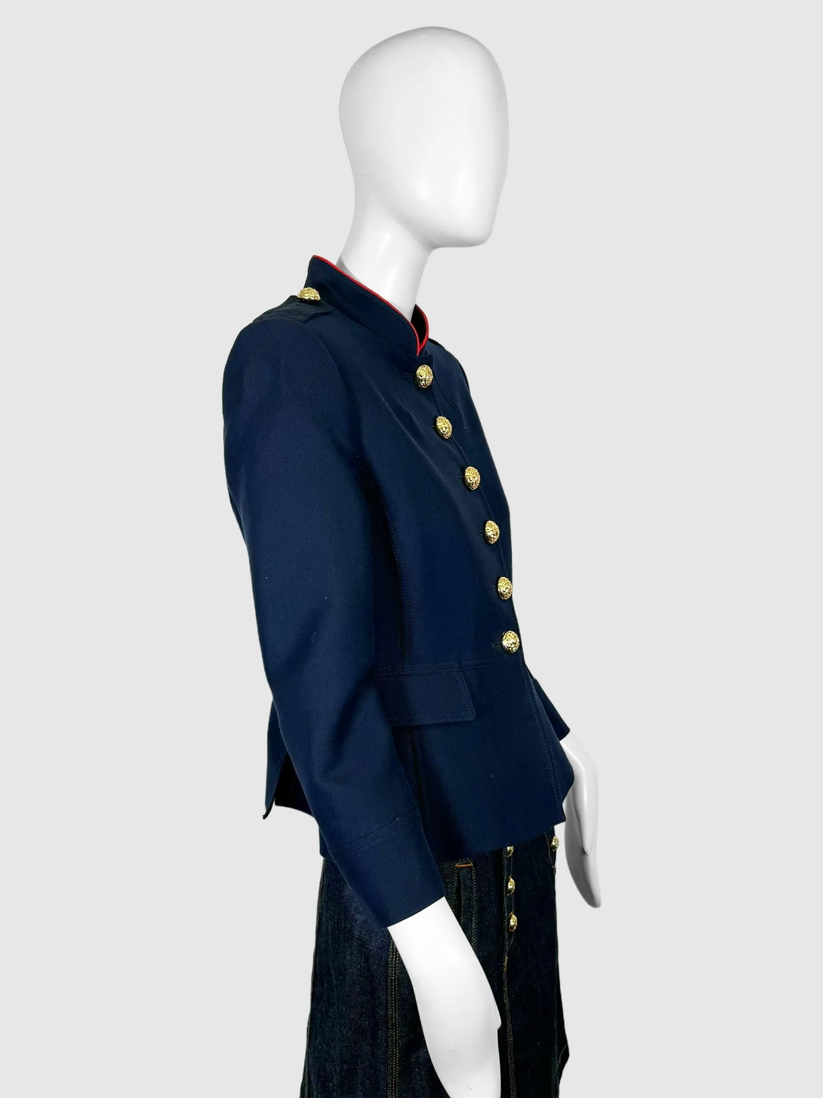 Button-Up Military Jacket - Size 6