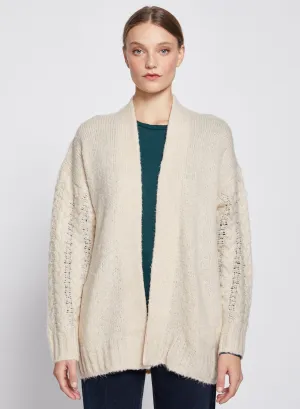 Cableknit Sleeve Cardigan