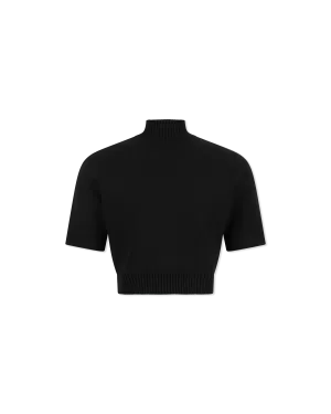 Caia Mock Neck Stretch Viscose Knit Top