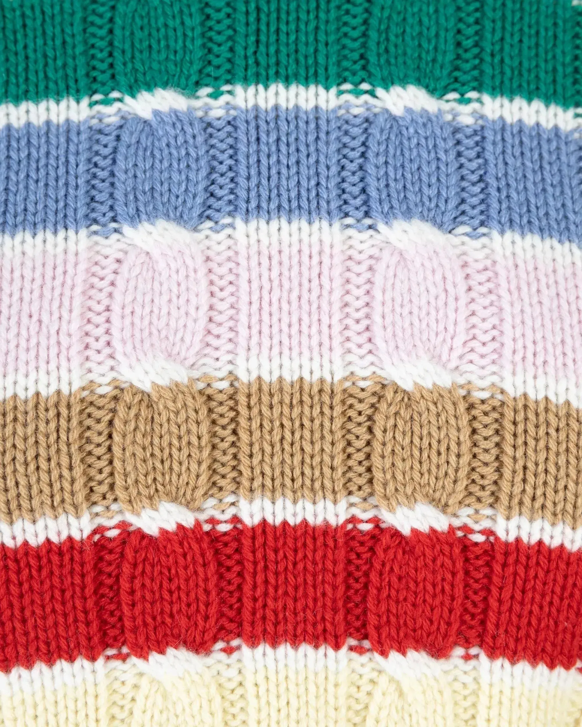 Cashmere Striped F5 Crop Top Sweater