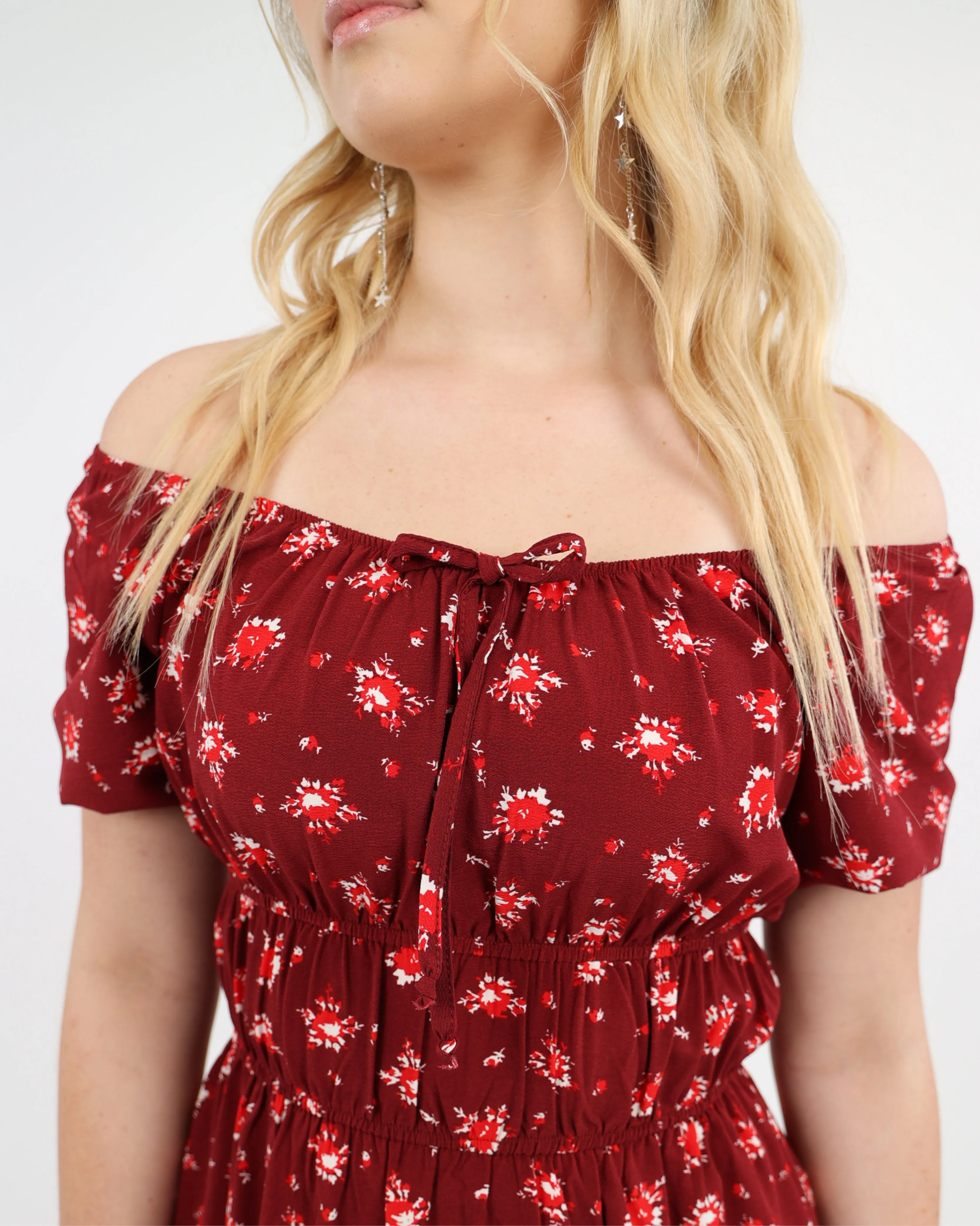 Cherry Print Midi Dress
