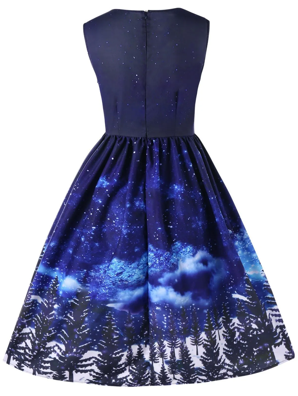 Christmas Night Square Neck Dress
