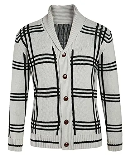Classic Plaid Cardigan Sweater