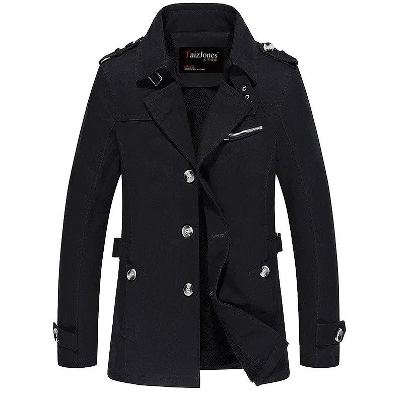 coat men jacket casual washed long outerwear & coats mens cotton jackets down parka 1306 m-5xl