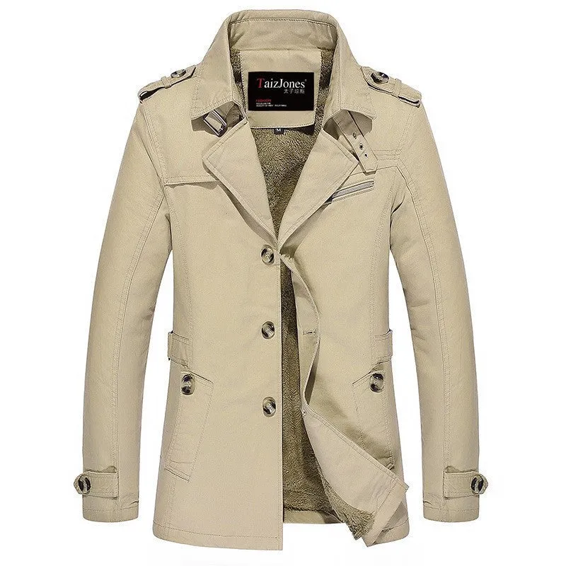 coat men jacket casual washed long outerwear & coats mens cotton jackets down parka 1306 m-5xl