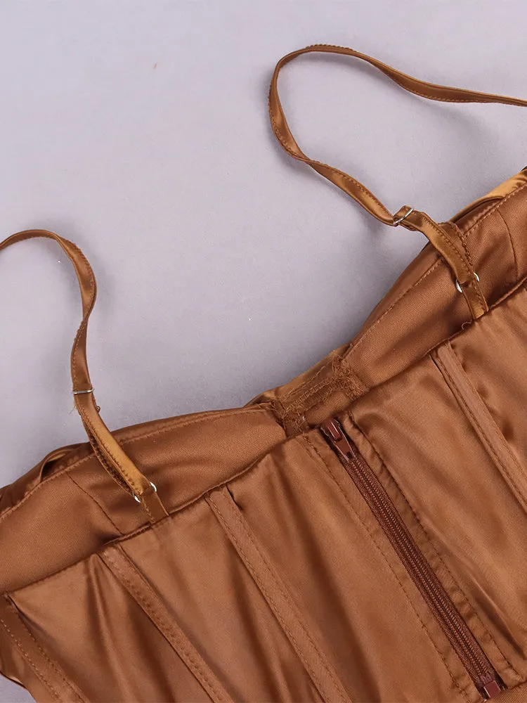 Collina Satin Corset Push-Up Top