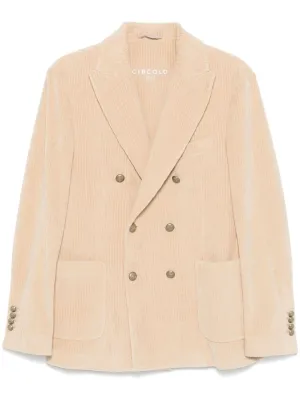 Corduroy double-breasted jacket